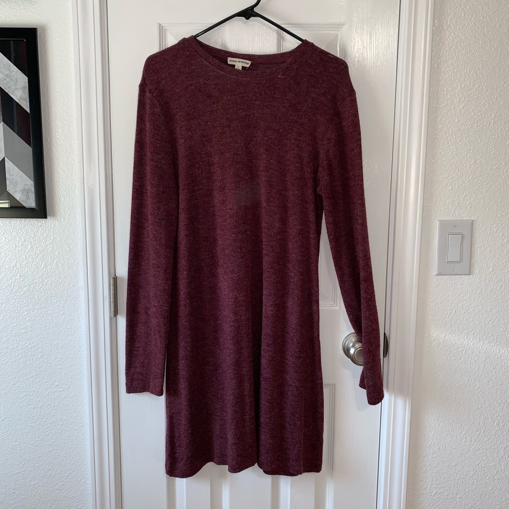 Fit and flare long sleeve dress